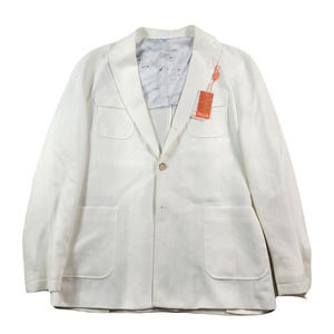 Tallia Sport Coat Men's 42L 42 White Slim Fit Blazer Long Sleeve Button $295‎